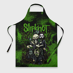 Фартук кулинарный Slipknot green art, цвет: 3D-принт