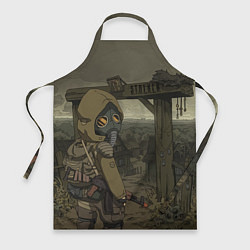 Фартук кулинарный STALKER тень чернобыля нарисованный постер, цвет: 3D-принт