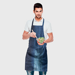 Фартук кулинарный Синие блёстки во тьме, цвет: 3D-принт — фото 2