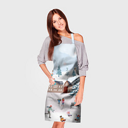 Фартук кулинарный Новый год - каникулы, цвет: 3D-принт — фото 2