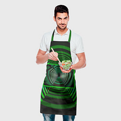 Фартук кулинарный Зелёный туннель - оптическая иллюзия, цвет: 3D-принт — фото 2