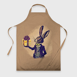 Фартук кулинарный Кролик в костюме с подарком, цвет: 3D-принт