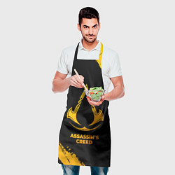 Фартук кулинарный Assassins Creed - gold gradient, цвет: 3D-принт — фото 2