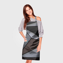 Фартук кулинарный Металлическая геометрическая броня, цвет: 3D-принт — фото 2