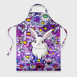 Фартук кулинарный Веселый кролик в цветах, цвет: 3D-принт