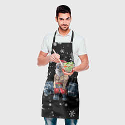 Фартук кулинарный Силач Санта, цвет: 3D-принт — фото 2