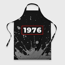 Фартук кулинарный 1976 - в красной рамке на темном, цвет: 3D-принт