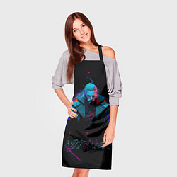 Фартук кулинарный Witcher in neon style, цвет: 3D-принт — фото 2