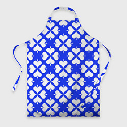Фартук Четырехлистный клевер синий