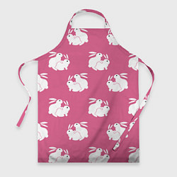 Фартук кулинарный Сексуальные кролики на розовом, цвет: 3D-принт