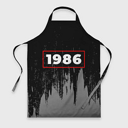 Фартук кулинарный 1986 - в красной рамке на темном, цвет: 3D-принт