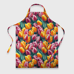 Фартук кулинарный Роскошные тюльпаны, цвет: 3D-принт
