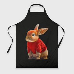 Фартук кулинарный Кролик в свитере, цвет: 3D-принт