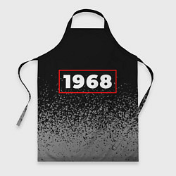 Фартук кулинарный 1968 - в красной рамке на темном, цвет: 3D-принт