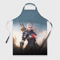 Фартук кулинарный The Witcher girl art, цвет: 3D-принт