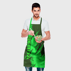 Фартук кулинарный Skoda - green, цвет: 3D-принт — фото 2