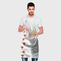 Фартук кулинарный Дорожка разбитых сердец - светлый, цвет: 3D-принт — фото 2