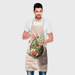 Фартук кулинарный Влюбленный авокадо - парные, цвет: 3D-принт — фото 2
