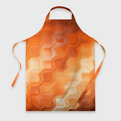 Фартук кулинарный Золотисто-оранжевый туманный паттерн, цвет: 3D-принт