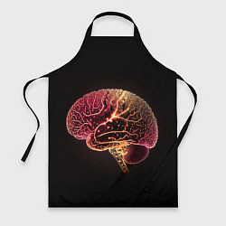 Фартук кулинарный Нейронный неоновый мозг, цвет: 3D-принт