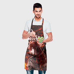 Фартук кулинарный Дилюк на фоне раскаленной лавы, цвет: 3D-принт — фото 2