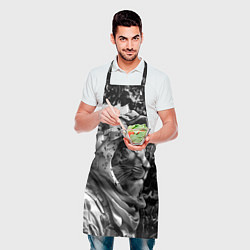 Фартук кулинарный Лев солдат в камуфляже, цвет: 3D-принт — фото 2