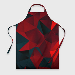 Фартук кулинарный Битва кубов красный и черный, цвет: 3D-принт