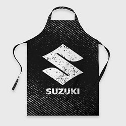 Фартук кулинарный Suzuki с потертостями на темном фоне, цвет: 3D-принт