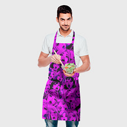 Фартук кулинарный Ahegao: Фиолетовый, цвет: 3D-принт — фото 2