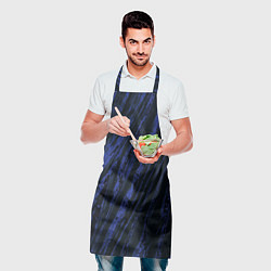 Фартук кулинарный Синие полосы, цвет: 3D-принт — фото 2