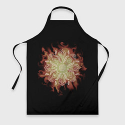 Фартук кулинарный Цветок в огне, цвет: 3D-принт