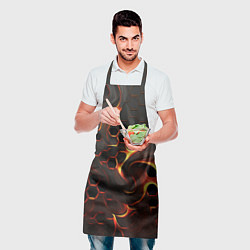 Фартук кулинарный Огненная сетка, цвет: 3D-принт — фото 2