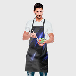 Фартук кулинарный Синие неоновые плиты, цвет: 3D-принт — фото 2