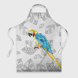 Фартук кулинарный Попугай на сером фоне, цвет: 3D-принт