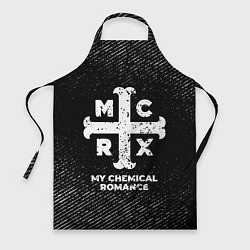 Фартук кулинарный My Chemical Romance с потертостями на темном фоне, цвет: 3D-принт