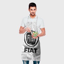 Фартук кулинарный Fiat с потертостями на светлом фоне, цвет: 3D-принт — фото 2