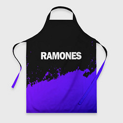 Фартук кулинарный Ramones purple grunge, цвет: 3D-принт