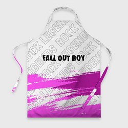 Фартук кулинарный Fall Out Boy rock legends: символ сверху, цвет: 3D-принт