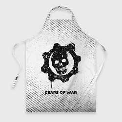 Фартук кулинарный Gears of War с потертостями на светлом фоне, цвет: 3D-принт