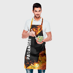 Фартук кулинарный Paramore и пылающий огонь, цвет: 3D-принт — фото 2