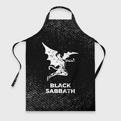 Фартук кулинарный Black Sabbath с потертостями на темном фоне, цвет: 3D-принт