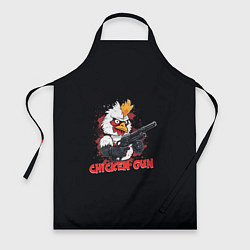 Фартук кулинарный Chicken gun pew pew, цвет: 3D-принт