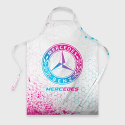 Фартук кулинарный Mercedes neon gradient style, цвет: 3D-принт