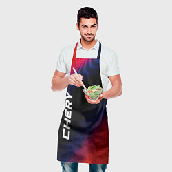 Фартук кулинарный Chery красный карбон, цвет: 3D-принт — фото 2