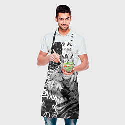 Фартук кулинарный Адский рай - иероглифы, цвет: 3D-принт — фото 2