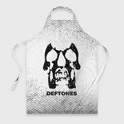 Фартук кулинарный Deftones с потертостями на светлом фоне, цвет: 3D-принт
