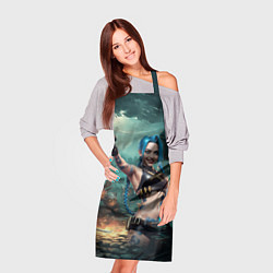 Фартук кулинарный Arcane league of legends Jinx с пистолетом, цвет: 3D-принт — фото 2