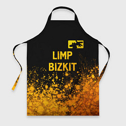 Фартук кулинарный Limp Bizkit - gold gradient: символ сверху, цвет: 3D-принт