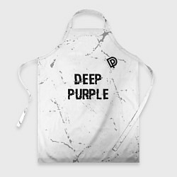 Фартук кулинарный Deep Purple glitch на светлом фоне: символ сверху, цвет: 3D-принт