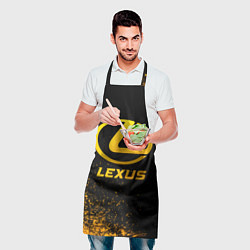Фартук кулинарный Lexus - gold gradient, цвет: 3D-принт — фото 2